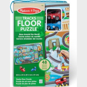 Melissa & Doug - Floor Puzzle & Play Set Race Track