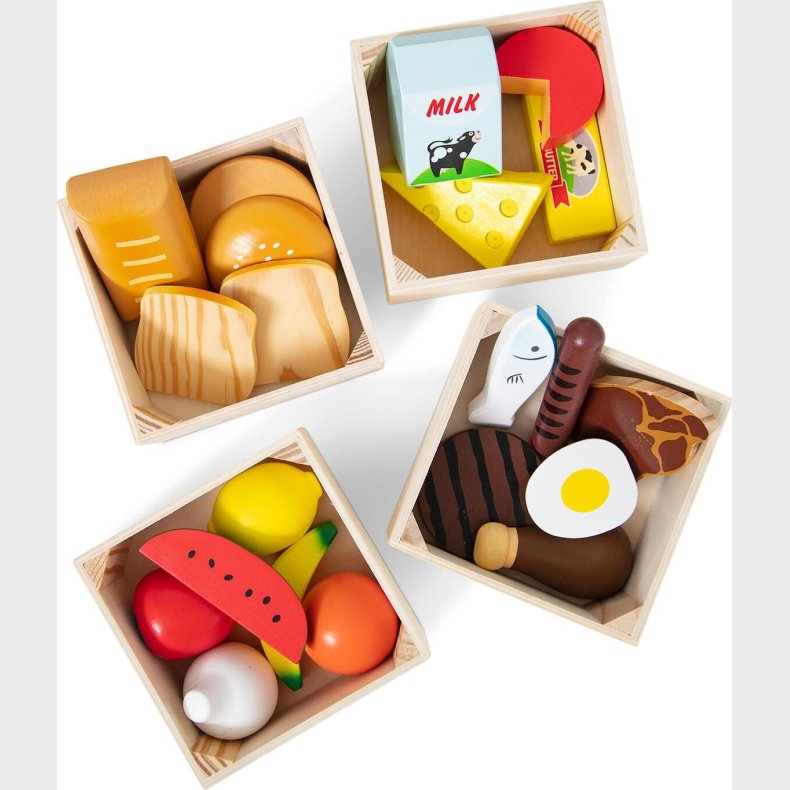 Melissa & Doug - Food Groups - Legemad I Tr� - 21 Dele