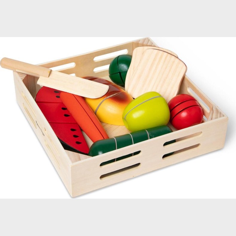 Melissa & Doug - Wooden Cutting Food - Legemad I Tr� - 26 Dele