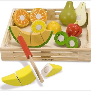 Melissa & Doug - Frugt Bakke Legemad - S�t I Tr� - 17 Dele