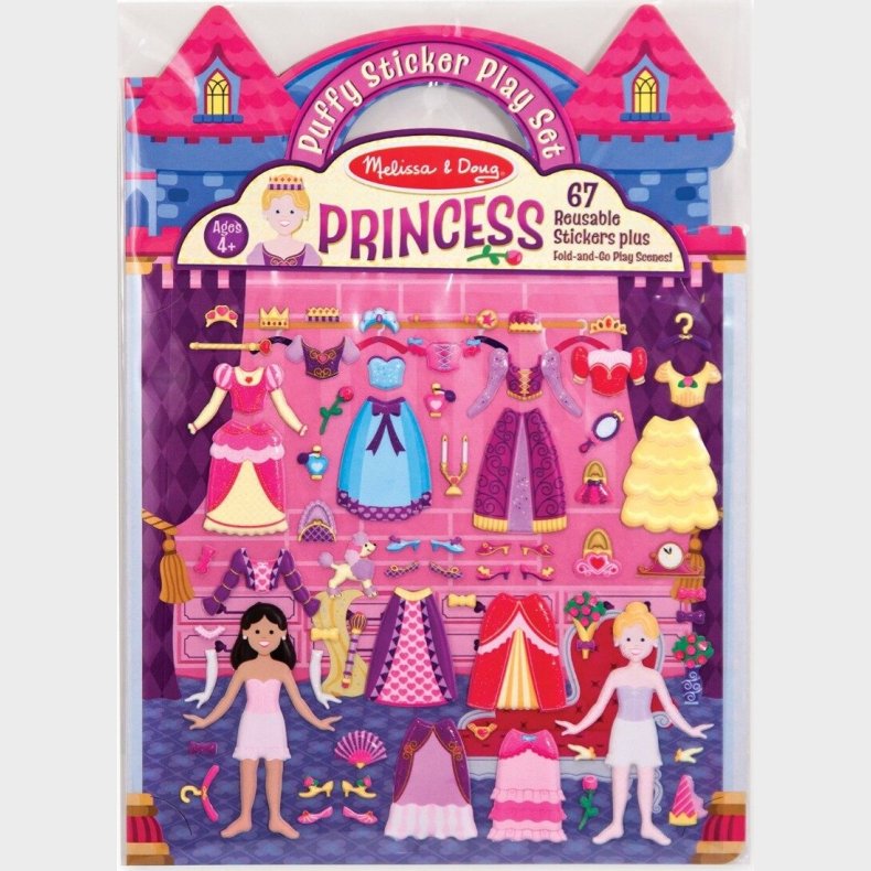 Melissa And Doug - Klistermrkebog - Puffy Sticker - Prinsesse
