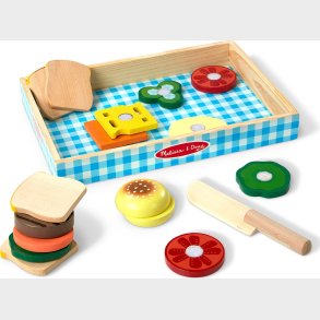 Melissa & Doug - Sandwich Set - Legemad I Tr� - 16 Ingredienser