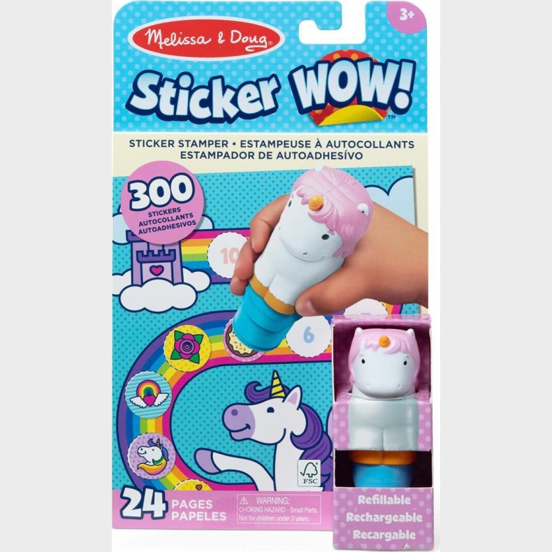 Melissa & Doug - Enhj�rning Stickers Stamper Og Bog - 300 Klisterm�rker