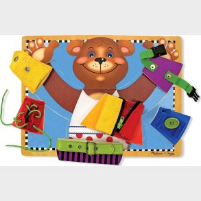 Melissa & Doug - Basic Skills Board - Binde Lukke Puslespil I Tr�