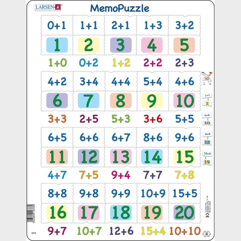 Larsen Puslespil | Memo Puslespil - Plus / Minus Plus