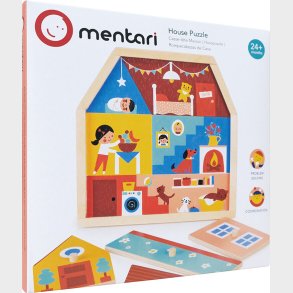 Mentari - Knoppuslespil 4 Brikker - Hus
