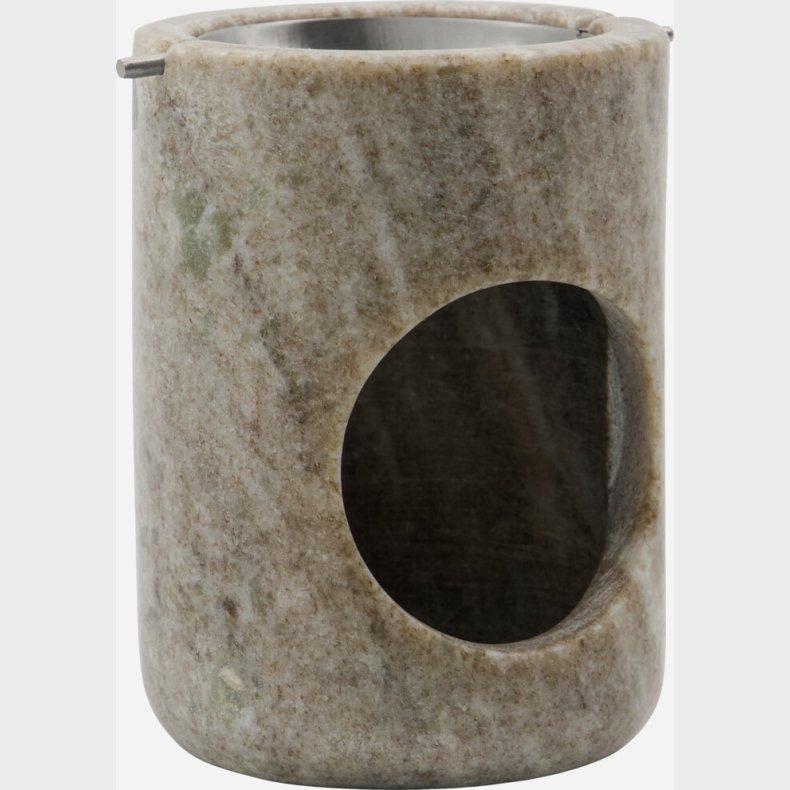Meraki - Oliebr�nder Til Duft - Mkmarble - Beige - S�lv Finish