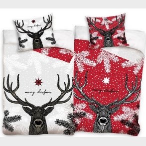 Merry Christmas Senget�j 140x200 + 70x90 cm, 100 procent bomuld