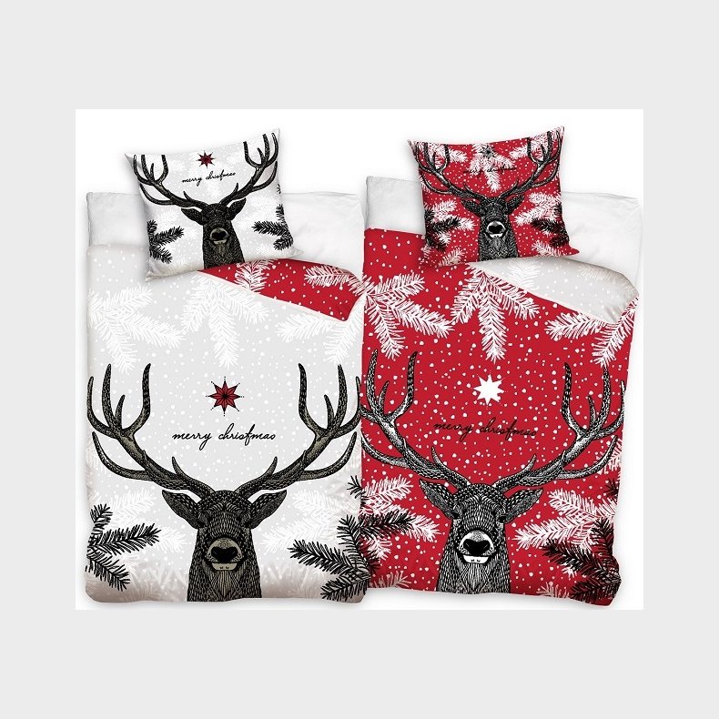 Merry Christmas Senget�j 140x200 + 70x90 cm, 100 procent bomuld