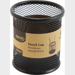 Metal Blyantsholder Rund - Sort