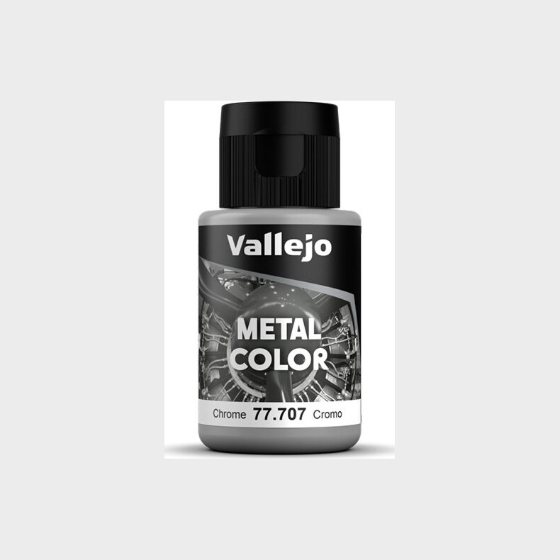 Vallejo - Metal Color Airbrush Maling - Chrome 32 Ml