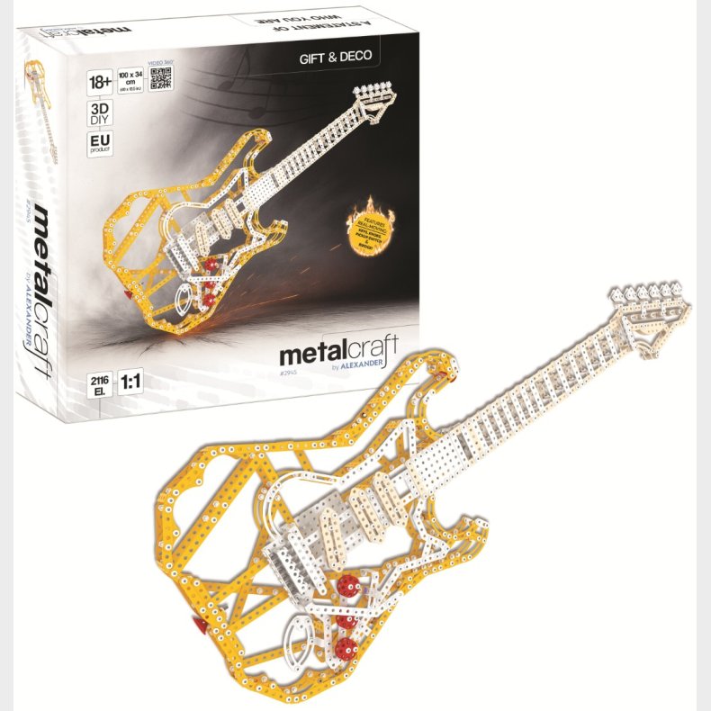 Metalcraft DIY 3D Guitar Gul Metal Bygges�t