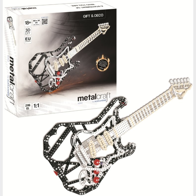 Metalcraft DIY 3D Guitar Sort Metal Bygges�t