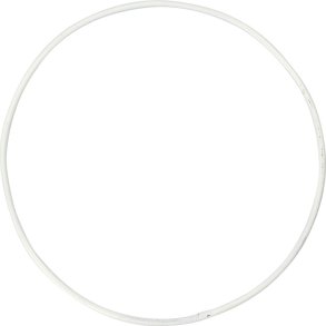 Metalring -  10 Cm - Tykkelse 2 Mm - Hvid - 10 Stk.