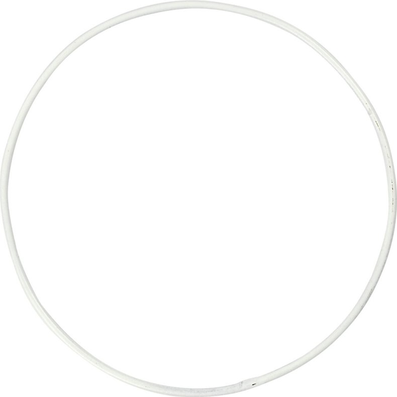Metalring -  10 Cm - Tykkelse 2 Mm - Hvid - 10 Stk.