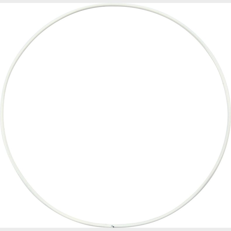 Metalring -  15 Cm - Tykkelse 2 Mm - Hvid - 10 Stk.