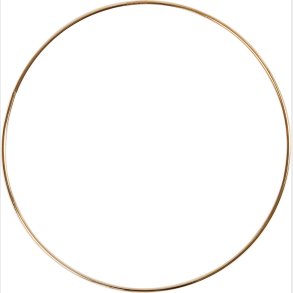 Metalring -  20 Cm - Tykkelse 3 Mm - Guld - 1 Stk.