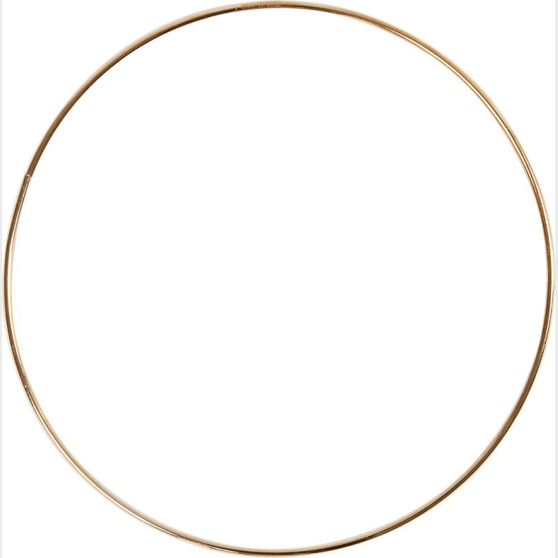 Metalring -  20 Cm - Tykkelse 3 Mm - Guld - 1 Stk.