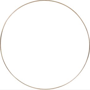 Metalring -  30 Cm - Tykkelse 3 Mm - Guld - 1 Stk.