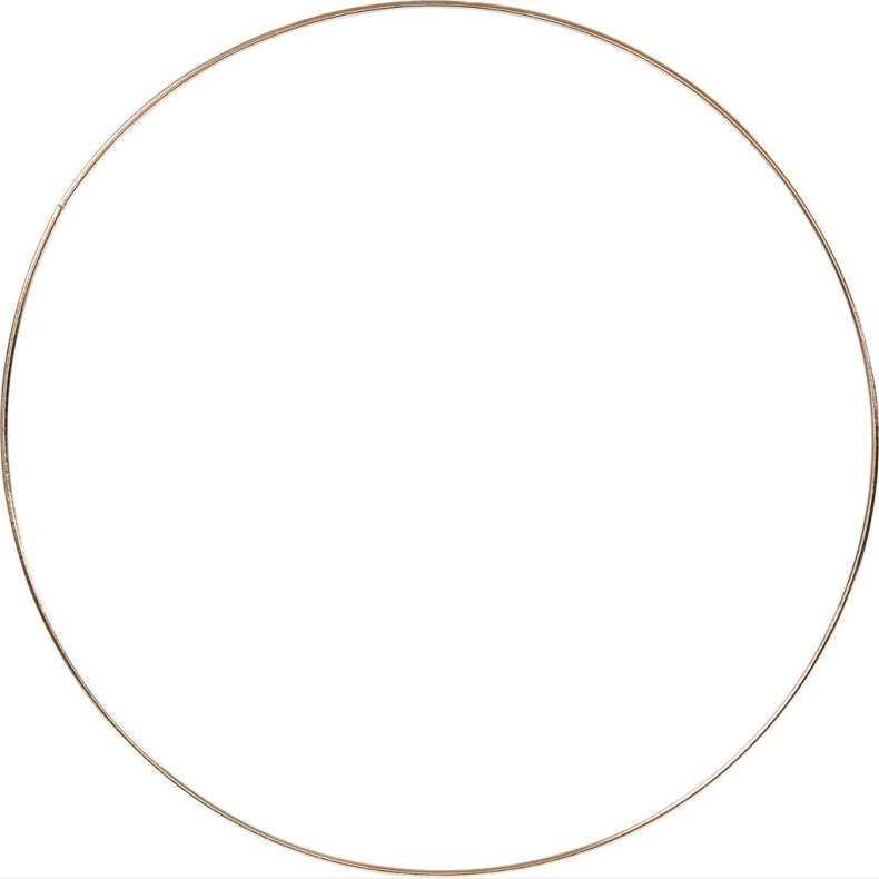 Metalring -  30 Cm - Tykkelse 3 Mm - Guld - 1 Stk.