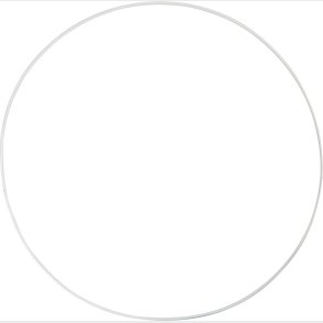 Metalring -  30 Cm - Tykkelse 3 Mm - Hvid - 5 Stk.