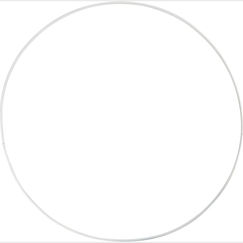 Metalring -  30 Cm - Tykkelse 3 Mm - Hvid - 5 Stk.