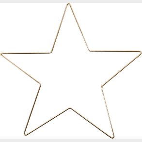 Metalstjerne -  30 Cm - Tykkelse 3 Mm - Guld - 1 Stk.
