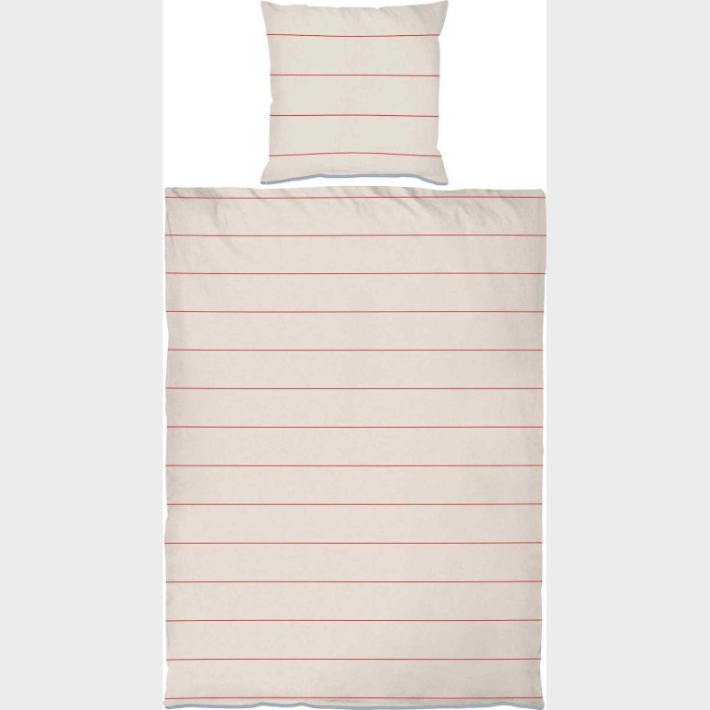 Mette Ditmer - Align Organic Bedding 140 X 200 Cm - Bright Red