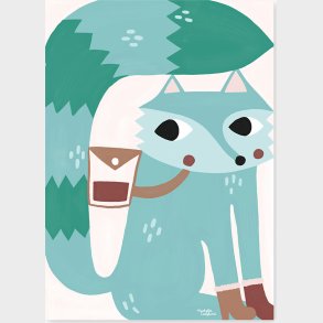 Michelle Carlslund - Plakat - 30 X 40 Cm - Field Trip Fox