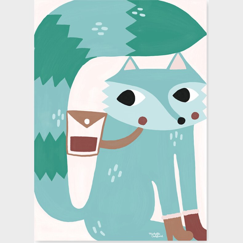 Michelle Carlslund - Plakat - 30 X 40 Cm - Field Trip Fox