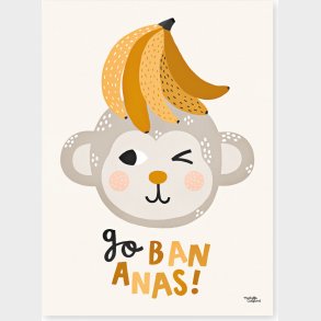 Michelle Carlslund - Plakat - 30 X 40 Cm - Go Bananas