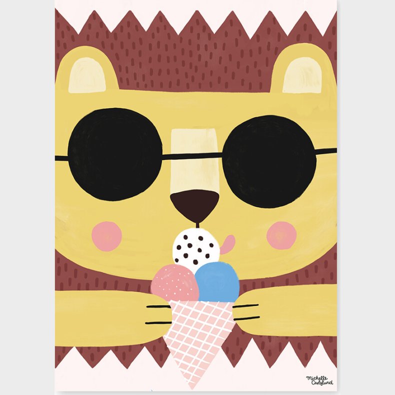 Michelle Carlslund - Plakat - 30 X 40 Cm - Summer Lion