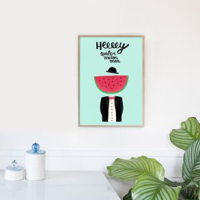 Michelle Carlslund - Plakat - 30 X 40 Cm - Vandmelonmanden