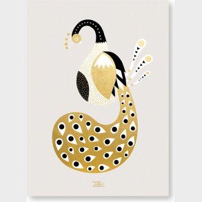 Michelle Carlslund - Plakat - 50 X 70 Cm - Guld - Pfugl