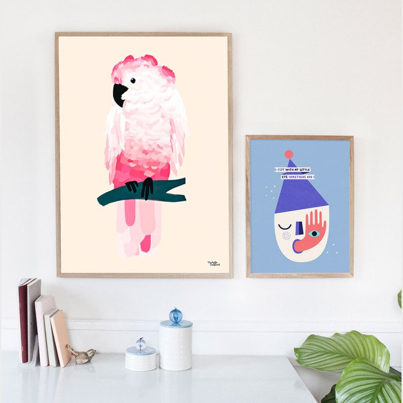 Michelle Carlslund - Plakat - 50 X 70 Cm - Pink Kakadue