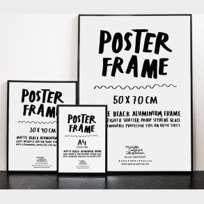 Michelle Carlslund - Ramme - Sort Metal - 30 X 40 Cm