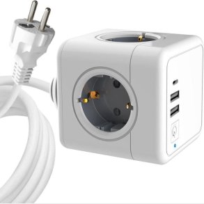 Cube Stikdse Med Usb-c Og Usb-a Porte - Microconnect