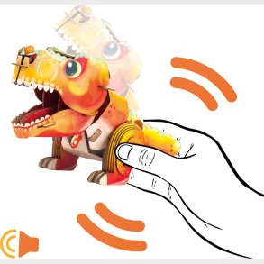 Mieredu - 3d Puslespil Med Lyd - Tyrannosaurus Rex