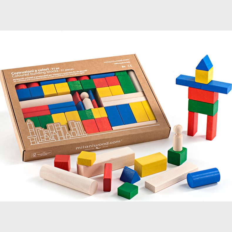Milaniwood - Stableklodser - Farver 51stk