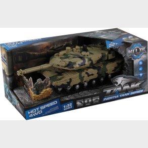 Military Tank W/friction, Light, Sound & Try-me - Klx Toys