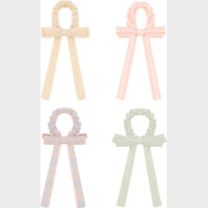 Mimi & Lula - 4 Scrunchies - Summer Stripes Bow Dreamland