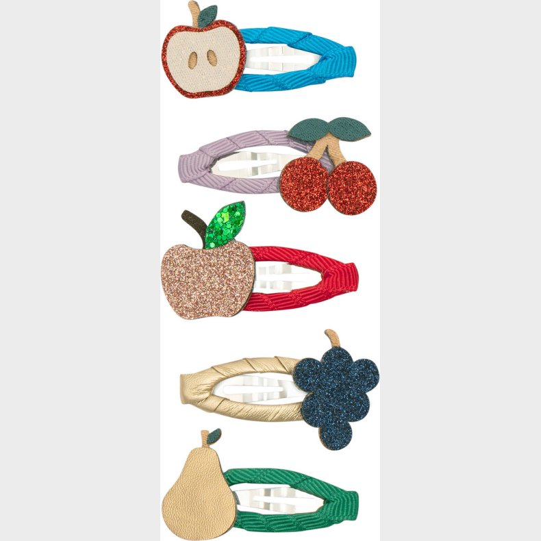 5 Hrspnder Til Brn - Frugter Med Glitter - Mimi & Lula