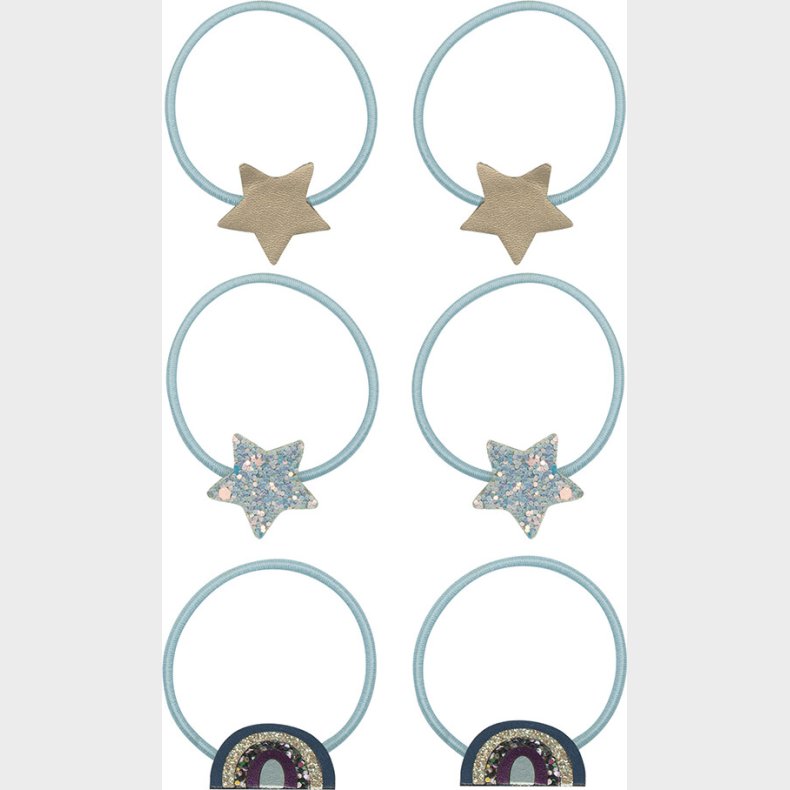 Mimi & Lula - 6 Hrelastikker - Over The Rainbow Ziggy