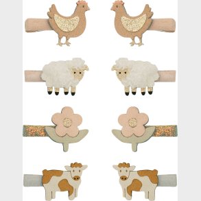 8 H�rclips Til B�rn - Mini Fortryllede Bondeg�rdsdyr - Mimi & Lula