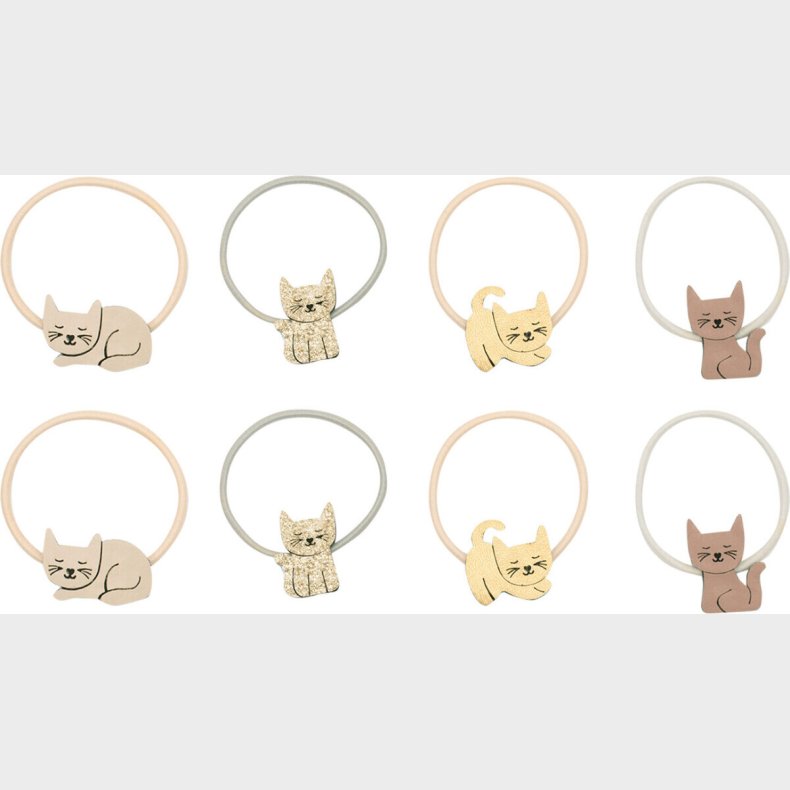 Mimi & Lula - 8 Hrelastikker - Mini Kitty Cat