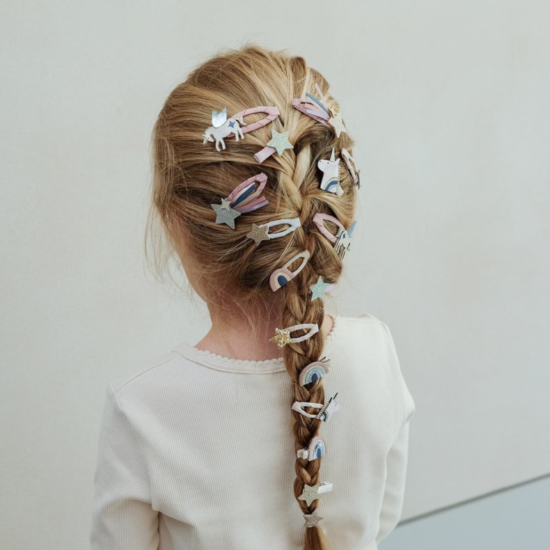 Mimi & Lula - 8 Hrelastikker - Mini Unicorn Celeste