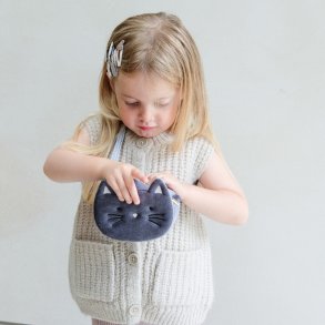 Mimi & Lula - Skuldertaske - Grey Kitty Cat