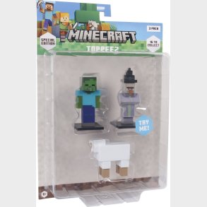 Minecraft - 3d Special Edition Figure 3 Pack Blister - Zombie, Witch & Sheep