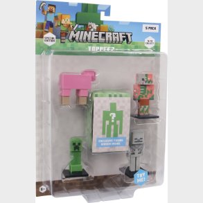 Minecraft - 3d Special Edition Figure 5 Pack Blister - Sheep,  Creeper, Skeleton & Zombie Pigman