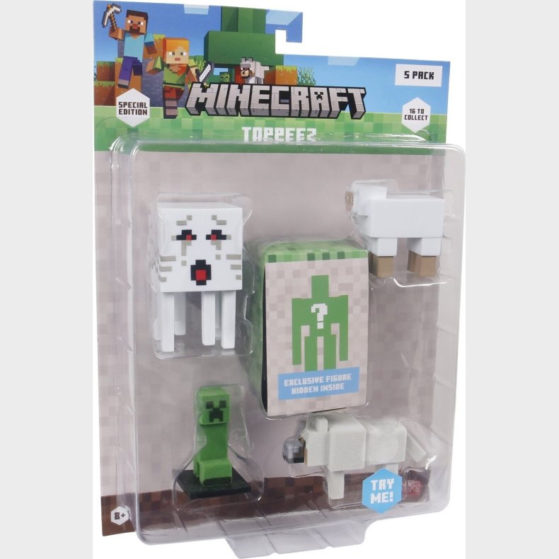 Minecraft - 3d Special Edition Figure 5 Pack Blister - Sheep, Creeper, Wolf & Ghast
